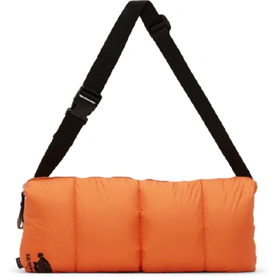 Lanvin Orange Down Quilted Bum Bag In M7 Brass