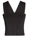 A.l.c Lia Cropped Tank Top In Black