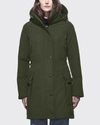CANADA GOOSE KINLEY HOODED CINCHED-WAIST PARKA COAT,PROD157410009