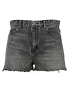 SAINT LAURENT SAINT LAURENT FRAYED DENIM SHORTS