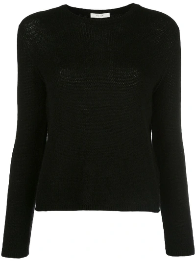 The Row Long-sleeve Fitted Jumper In Black