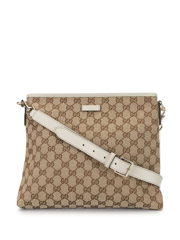 Pre-Owned Gucci Gg Monogram Crossbody Bag In Brown | ModeSens