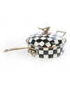 Mackenzie-childs Courtly Check 3-quart Saute Pan In Black/white