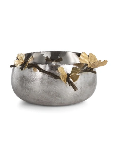 Michael Aram Butterfly Ginkgo Serving Bowl In Silver