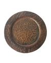 Jan Barboglio Double Hammered Charger Plate In Brown