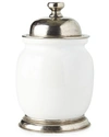 NEIMAN MARCUS SMALL CERAMIC & PEWTER CANISTER,PROD186520269