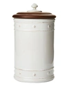 Juliska Berry & Thread 10" Canister With Wooden Lid In Whitewash