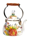 Mackenzie-childs Flower Market White Two-quart Tea Kettle In White