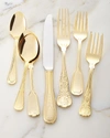 TOWLE SILVERSMITHS 90-PIECE GOLD-PLATED HOTEL FLATWARE SERVICE,PROD175710163