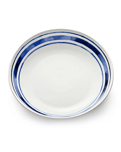 Ralph Lauren Cote D' Azure Stripe Shallow Serving Bowl In Blue/white