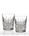 WATERFORD CRYSTAL LISMORE CLEAR DOUBLE OLD-FASHIONEDS, SET OF 2,PROD192790023
