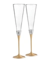 VERA WANG GOLDEN WITH LOVE TOASTING FLUTES, SET OF 2,PROD187590107