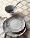 Neiman Marcus 12-piece Platinum Brushstroke Dinnerware Service In Platinum