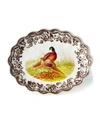 SPODE PHEASANT OVAL FLUTED DISH,PROD231900032