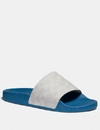 Coach Siganture Monogram Printed Slide Sandals In Color<lsn_delimiter>chalk Pacific