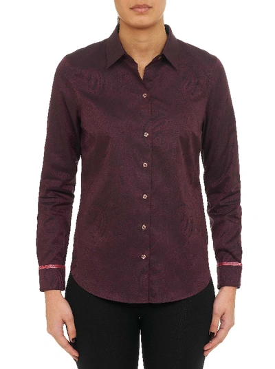 Robert Graham Elizabeth Shirt In Bordeaux