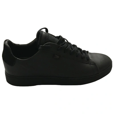 Pre-owned Allsaints Black Leather Trainers