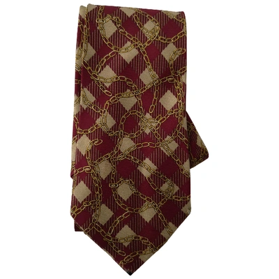 Pre-owned Chanel Silk Tie In Red