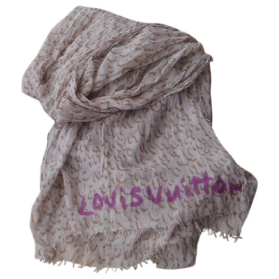 Pre-owned Louis Vuitton Cashmere Stole In Beige