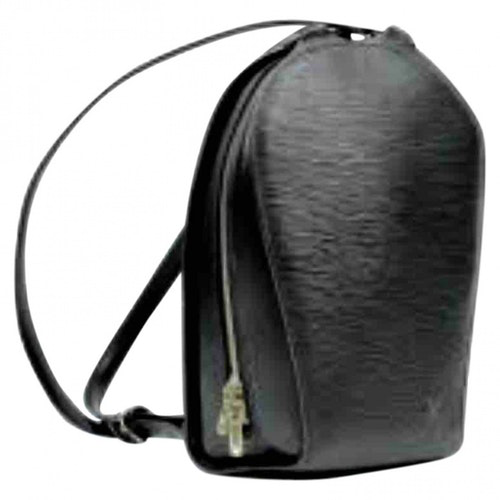 Pre-Owned Louis Vuitton Mabillon Black Leather Backpack | ModeSens