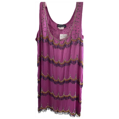 Pre-owned Antik Batik Silk Mini Dress In Pink