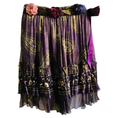 Pre-owned Blumarine Silk Mid-length Skirt In Multicolour