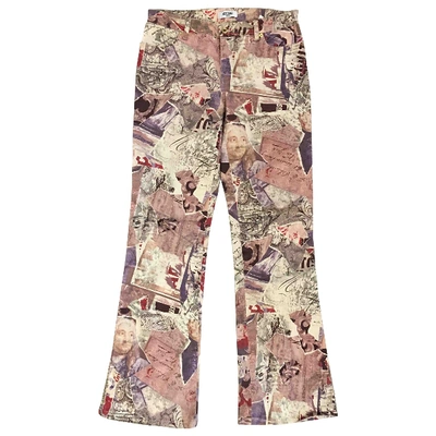 Pre-owned Moschino Multicolour Cotton - Elasthane Jeans