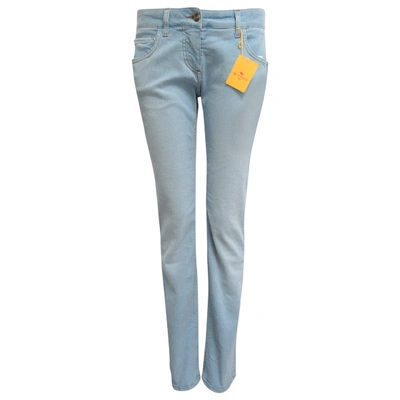 Pre-owned Etro Blue Cotton - Elasthane Jeans