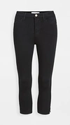 Frame Le High Pedal Pusher Cropped Skinny Jeans In Black