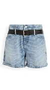 RTA PIERCE-BELTED BAGGY SHORTS