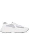 Prada White Americas Cup Xl Leather Sneakers In White