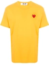 Comme Des Garçons Play T-shirt Mit Logo-stickerei In Gelb