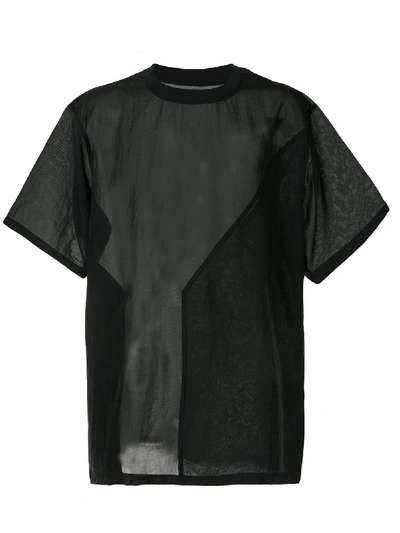 Y-3 Semi-transparentes T-shirt In Black