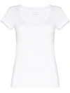 Frame Easy Scoop Neck Organic Linen T-shirt In White