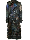 COMME DES GARÇONS HOMME DEUX PHOTO PRINT RUFFLE COAT