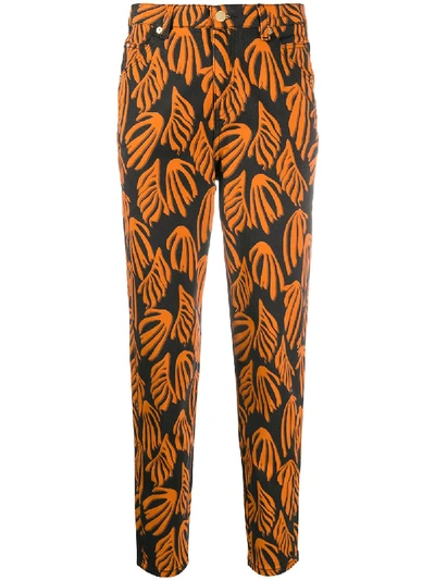 Temperley London Fontana High-rise Cropped Slim-fit Jeans In Orange