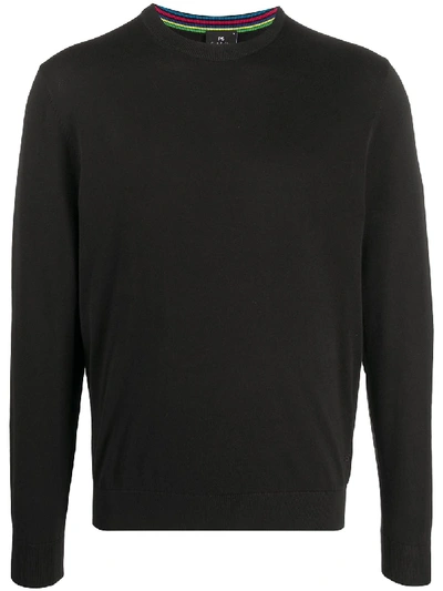 Ps By Paul Smith Long-sleeve Crewneck Jumper In Black