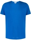 Sunspel Short-sleeve Fitted T-shirt In Blue
