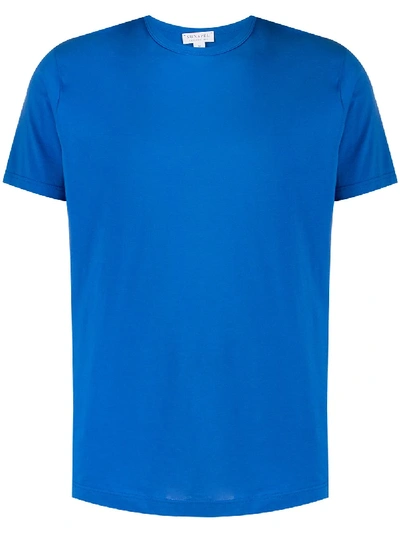 Sunspel 短袖合身t恤 In Blue