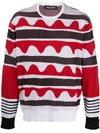 NEIL BARRETT PATTERNED INTARSIA JUMPER