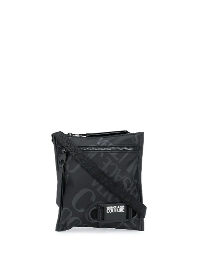 Versace Jeans Couture Logo-print Shoulder Bag In Black