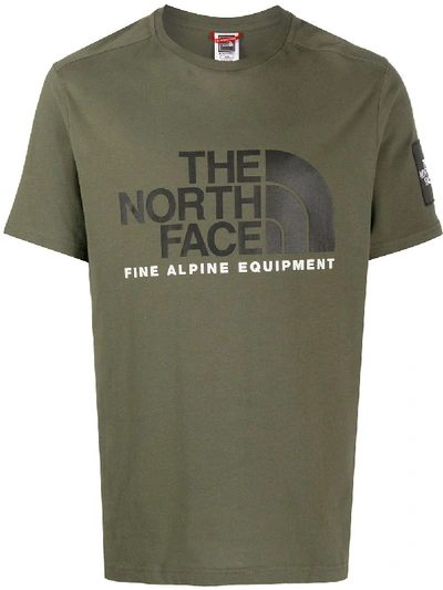 The North Face Logo Print T-shirt In Green