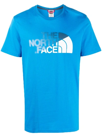 The North Face Logo Print T-shirt In Blue