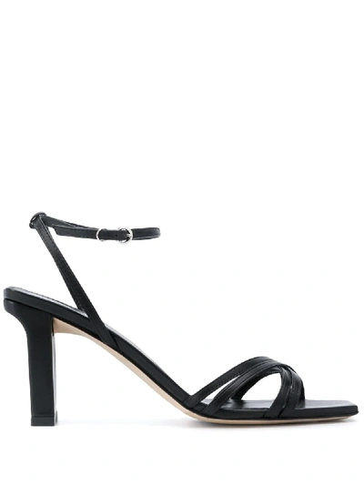 Aeyde Annabella Leather Sandals In Black