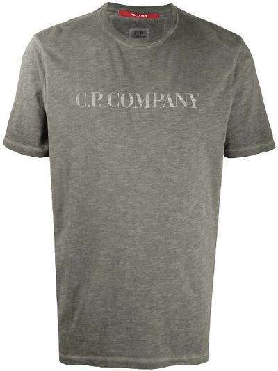 C.p. Company Logo Short Sleeve T-shirt In Grey