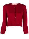 RED VALENTINO CROPPED KNITTED CARDIGAN