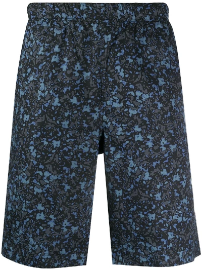 Ps By Paul Smith Camouflage Print Bermuda Shorts In Black