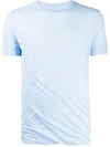Rick Owens Short-sleeve Fitted T-shirt In Blue