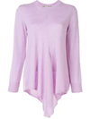 Comme Des Garçons Oversized Cotton Sweatshirt In Purple