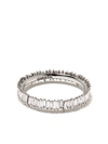 Suzanne Kalan 18kt White Gold Mini Classic Fireworks Diamond Eternity Band In White Gold